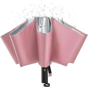 Paraguas de Viaje con Protección UV, 10 Varillas para Resistencia al Viento, Protección Solar Compacta, Apertura y Cierre Automáticos - Product Image 1