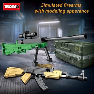 WOMA TOYS C0168 brique de construction de marque de qualité garçon enfants modèle <span class=keywords><strong>ak</strong></span>-<span class=keywords><strong>47</strong></span> m416 thompson smg sniper micro gun block - Product Image 4