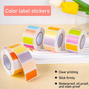 New Arrival Art 500pcs Assorted <strong>Color</strong> Rectangular <strong>Coding</strong> <strong>Labels</strong> Rolls Adhesive Solid <strong>Colors</strong> Tags Stickers for Inventory Organize - Product Image 3