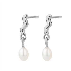 ต่างหูมุกประดับทอง 18k คุณภาพสูง รูปทรงไม่สมมาตร - Product Image 2