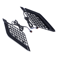 Panneaux de calandre de radiateur LED noirs adaptés à Honda Goldwing GL1800 2018-2025, plastique ABS de haute qualité, lentille noire, lumière ambre