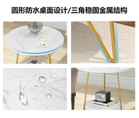 Table basse circulaire double couche au design durable, style moderne et minimaliste, idéale pour la maison, le bureau ou les espaces commerciaux – Meilleure vente