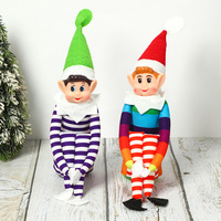 Ours en peluche de Noël en gros, rembourré en coton PP doux, pour la décoration de l'arbre de Noël et la réduction du stress, coffret cadeau