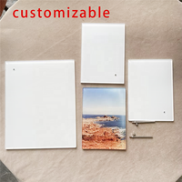 Plaque de sublimation MDFSUB personnalisée avec design gratuit, cadre photo en acrylique blanc épais de 3,8 mm, résistant à l'eau, 4x6''