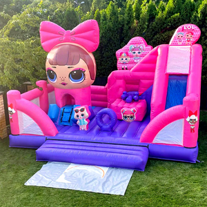 Château <span class=keywords><strong>gonflable</strong></span> pour filles princesse rose avec toboggan, trampoline <span class=keywords><strong>gonflable</strong></span>, aire de jeux <span class=keywords><strong>gonflable</strong></span> pour enfants en plein air - Product Image 1