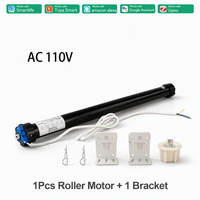 Motor para Persiana Enrollable Inalámbrico Tuya ZigBee, Motor Tubular Eléctrico de 35 mm, Batería Recargable por USB para Persianas de Ventanas Grandes