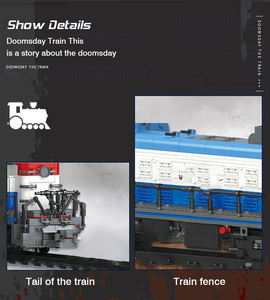 Creative Expert Ideas Train <span class=keywords><strong>Doomsday</strong></span> The Train Steam Train Railway Express Moc Bricks Modular Building Blocks Model Toys 59006 - Product Image 3