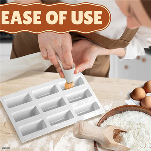 <span class=keywords><strong>Moule</strong></span> à gâteau en <span class=keywords><strong>silicone</strong></span> 9 cavités, forme demi-cylindre, antiadhésif, facile à démouler, sans BPA, résistant au four, qualité alimentaire, outils de pâtisserie - Product Image 1