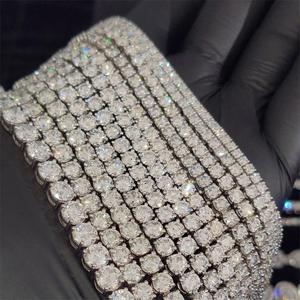 Personnalisé GIA IGI Certifié CVD HTHP Lab Créé <span class=keywords><strong>Diamant</strong></span> Cultivé 10k 14k 18k Or Massif Bracelet Tennis Quatre Prong 1mm 2mm 3mm - Product Image 2