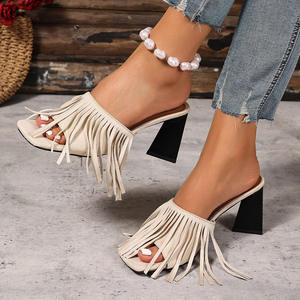 Sandalias de tacón alto con correa, estilo versátil, punta abierta y tacón delgado para mujer - Product Image 4