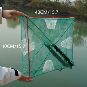 Nasse de pêche pliable automatique, durable et portable, sac filet de pêche - Product Image 3