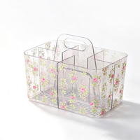 Boîte de rangement pour cosmétiques, table de toilette, étagère pour produits de soin de la peau en PET, anti-poussière, grande capacité, boîte de rangement de qualité supérieure pour bureau