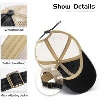 Casquette de camionneur en maille délavée style vintage avec imprimé drapeau américain et motif pistolet, unisexe, pour le sport décontracté et le camping