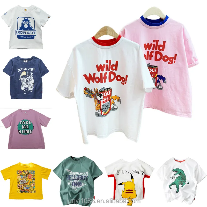 Camiseta cómoda de verano para niñas, ropa para niños, ropa infantil de moda para niños, venta al por mayor