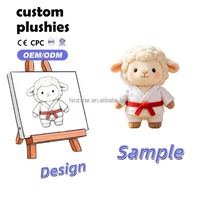 Peluche personnalisée de judo et de karaté, jouet en peluche d'arts martiaux, poupée en peluche, figurine de lutte sportive avec logo personnalisé, cadeau promotionnel