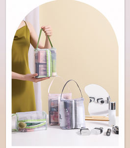 Bolsa de Maquillaje Transparente de Malla Metálica, Bolsa de Almacenamiento de Artículos de Aseo de Viaje de Diseñ<span class=keywords><strong>o</strong></span> Simple - Product Image 6