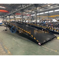 Rampe de chargement mobile à trois points, nouvelle, 8-10 tonnes, pour chariot élévateur, rampe de chargement de fourgon, niveleur de quai motorisé, rampes de cour pliantes en acier inoxydable