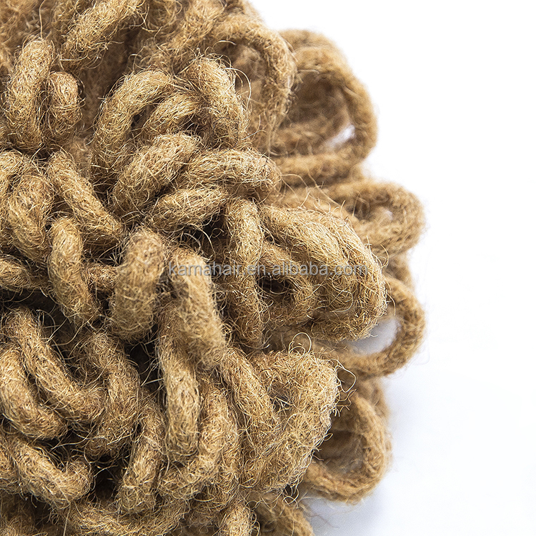 KAMA Afro Dreadlock High Puff Drawstring Ponytail Remy Brazilian Hair Loc Petal Buns for Black Women Detail Section 7