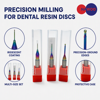 Fraiseuses dentaires pour PMMA, tige 4/6, pour le traitement des blocs PMMA, compatibles avec la machine de fraisage ARUM pour revêtement arc-en-ciel