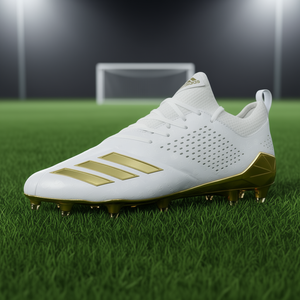 Chaussures de football Adidas Adizero 5-Star 7.0 pour hommes, blanc et or métallisé, à lacets, respirantes, semelle extérieure en TPU, Vietnam MSS-CG6326 - Product Image 2