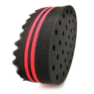 1 éponge magique africaine pour coiffeur, <span class=keywords><strong>brosse</strong></span> à cheveux pour homme noir, éponge double face pour torsades, boucles, tresses et dreads - Product Image 4
