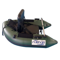 Bateau de pêche gonflable monoplace direct fabricant - 150/170 cm en PVC standard avec pompe à air et pagaie - Vente immédiate