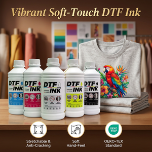 <span class=keywords><strong>Encre</strong></span> DTF douce au toucher et vibrante, <span class=keywords><strong>encre</strong></span> textile extensible anti-fissuration, <span class=keywords><strong>encre</strong></span> pigmentée écologique pour la personnalisation de t-shirts et de sweats <span class=keywords><strong>à</strong></span> capuche - Product Image 1