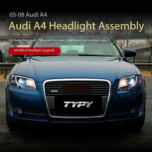 ไฟหน้ารถยนต์ดัดแปลงเป็นไฟ LED พร้อมไฟเดย์ไลท์ LED สำหรับรถยนต์ออดี้ A4 B7 ปี 2005-2008 - Product Image 3