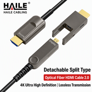 Câble à fibres optiques 2.<span class=keywords><strong>0</strong></span> détachable Micro 4K Hi-Fi, cordon vidéo de longueur personnalisée pour PC, TV, moniteur - Product Image 4
