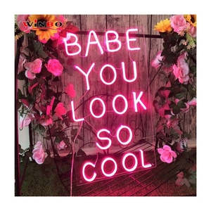 Babe bạn trông rất mát mẻ neon ánh sáng dấu hiệu tùy chỉnh Hạnh Phúc sinh nhật Neon dấu hiệu công ty mở <span class=keywords><strong>logo</strong></span> bên Nguồn cung cấp tùy chỉnh Led Neon biểu tượng dấu hiệu - Product Image 1