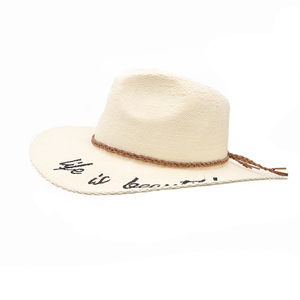 Unisex Thời Trang Có Thể Gập Lại Có Thể Điều Chỉnh Chuỗi Mùa Hè Giấy Rơm Bện <span class=keywords><strong>Hat</strong></span> Classics Trắng Panama Fedora Giấy Rơm Mũ - Product Image 6