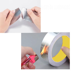 Ruban adhésif en silicone imperméable, ignifuge et résistant à la chaleur, en feuille d'aluminium, pour masquer les cuisinières et comptoirs de cuisine (260°C) - Product Image 4