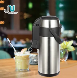 Termo grande de agua de América del Sur, bomba de aire, dispensador de café, termos aislados al vacío, jarra 2.5L 3L 3.5L 4L