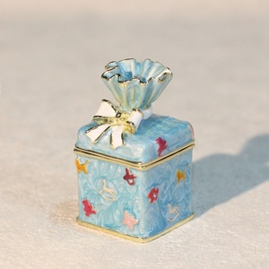 Unique <strong>Jewelry</strong> <strong>Box</strong> for Wedding Metal Alloy Candy <strong>Jewelry</strong> <strong>Box</strong> for Earrings Pretty Boxes for Girls Christmas Gifts Enamel Crafts - Product Image 4