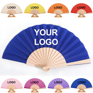 Éventail pliant portable en <span class=keywords><strong>bambou</strong></span> de 23 cm avec logo personnalisé, idéal comme cadeau – Fabrication économique - Product Image 1