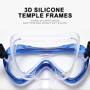 قناع غوص MASK100 مع مجموعة أنبوب تنفس جاف بالكامل للبالغين، مصنوع من السيليكون السائل بإطار واسع مضاد للتسرب ورؤية واسعة - Product Image 5