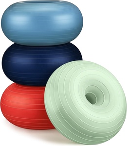 Chaises de yoga gonflables flexibles pour la salle de classe, pompe, ballon d'exercice en PVC en forme de donut, entraînement d'équilibre et de stabilité, maison, bureau, salle de sport, entraînement - Product Image 1