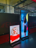 Pantalla LED Plegable HD P2.5 P1.86 con WiFi 4G, Estuche de Transporte Portátil para Eventos en Interiores y Exteriores, Publicidad Minorista