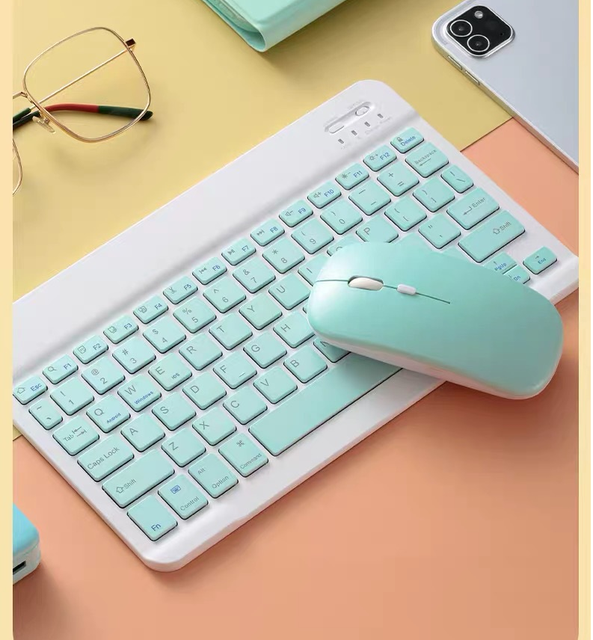 Tastiera verde + mouse