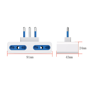 <span class=keywords><strong>Adaptador</strong></span> de Enchufe de Pared IRAM Chile, 4 Tomas de Corriente, 10A 1500W, <span class=keywords><strong>Mini</strong></span> Enchufe para Chile y Argentina - Product Image 1
