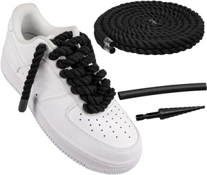 YIZWINS 1 Paire Lacets Corde, Gros Lacet Ronds épais En Coton, Lacets Tendance Pour Baskets, Lacet Corde Pour Lacets De Bricolage, Pour Baskets