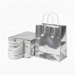 Bolsas de Papel Recubiertas con Logotipo Personalizado, Ecológicas y Asépticas de Fábrica LH, con Cinta Laminada para Empaque de Supermercados y Tiendas de Ropa - Product Image 2
