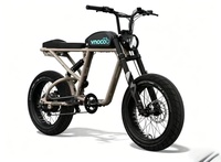 Vélo électrique rétro de 22 pouces pour la neige |   Vélo électrique 500W haute puissance, batterie longue durée 48V 15Ah, frein à disque, pneus larges en acier pour utilisation en montagne et sur neige