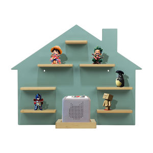 All'ingrosso FSC personalizzato bianco MDF a parete magnetica galleggiante verde a forma di <span class=keywords><strong>casa</strong></span> in legno figure Tonie Musicbox mensola regale - Product Image 2