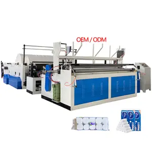 Fully automatic toilet tissue paper roll making machine toilet paper rewinding machine price