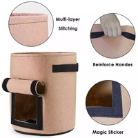Sac de culture rond en feutre de papier kraft de haute qualité pour plantes, légumes et pommes de terre, 5/7/10 gallons, pour jardin domestique - Offre Spéciale
