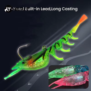 7cm/11cm 6 couleurs <span class=keywords><strong>crevettes</strong></span> leurre en plastique souple leurre de pêche eau douce eau salée <span class=keywords><strong>crevettes</strong></span> appât avec crochets simples - Product Image 5