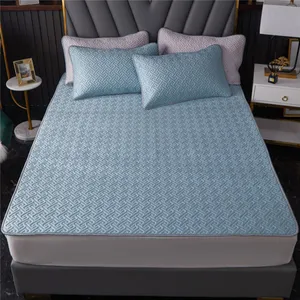 Summer Cooling Quilt Folding Mattress Latex Thin Cushion Cooling Blanket Sleep Comfort Quilting Washable Solid Color Cool