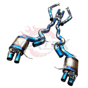 Système d'échappement Catback à soupapes Vortex Titanium pour BMW M6 F06 F12 F13 S63 V8 4.4T Performance Racing Muffler System Kit Pie Cut - Product Image 4