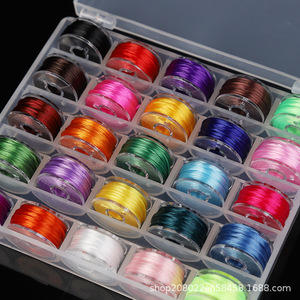 ด้ายร้อยลูกปัดยืดหยุ่นสีแดงสด 25 สี สำหรับทำสร้อยข้อมือ เครื่องประดับ DIY อุปกรณ์ทำเอง เชือกยืดเรซิ่นพลาสติก แหล่งผลิตอี้หวู่ - Product Image 1